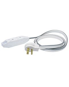 Extensión eléctrica plana aterrizada color amarillo, 3 m Surtek