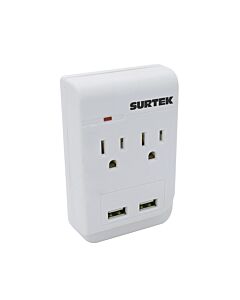 Multicontacto de barra 2 entradas 2 USB Surtek