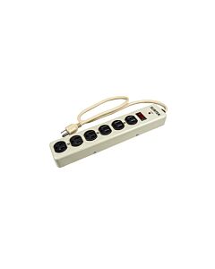 Paq c/6 Supresor de picos metálico 6 entradas cable 600 J de 75 cm Surtek