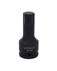 Dado de impacto con punta hexagonal cuadro de 3/4", métrico, 22 mm Urrea