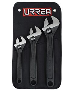 Juego de llaves ajustables fosfatizadas, 3 piezas Urrea