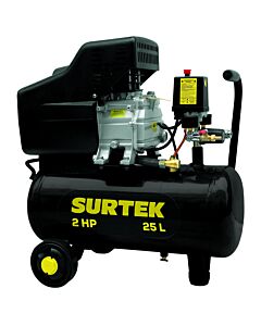 Compresor de aire eléctrico lubricado 25 Lt 2 HP 127 V Surtek