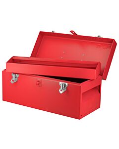Caja portaherramientas metálica color rojo 16" x 7" x 7" Urrea