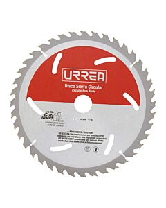 Disco para sierra circular para corte de madera 24 dientes, 7-1/4" Urrea