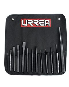 Juego de cinceles, punzones y botadores, 12 piezas Urrea