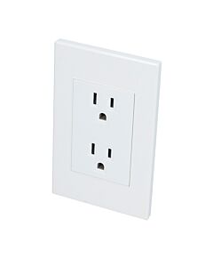 Paq c/10 Placa contacto dúplex, línea Premium, color blanco Surtek