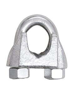 Paq c/12 Perro de hierro maleable para cable de acero 1/8" Surtek