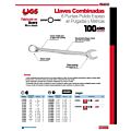 Paq c/6 Llave combinada pulido espejo métrica, 6 puntas, 9 mm Urrea