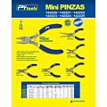Paq c/3 Mini pinza para electrónica con mango de vinil de 5-3/4", punta aguja Foy