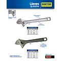 Paq c/6 Llave ajustable cromada 10" Surtek