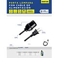 Portalámpara con cable de alimentación 2 x 18 4 m Surtek