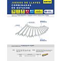 Juego de llaves combinadas pulido espejo métricas, 12 puntas, 16 piezas en estuche Surtek