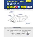 Juego de llaves combinadas pulido espejo métricas, 12 puntas, 16 piezas en rack Surtek
