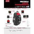 Mochila portaherramientas de poliéster extraíble 17"x13"x10", c/asa alambre Urrea