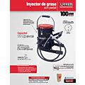 Inyector de grasa con cubeta de alta presión con pedal de 10 kg, 8,700 PSI Urrea