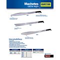 Machete troquelado con mango negro recto 20" Surtek