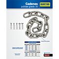 Cadena grado 30 pulida 50 kg, 1/4" Surtek
