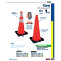 Cono de precaución con banda reflejante, 90 cm Surtek