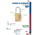 Candado de combinación programable para maleta, latón, 30 mm Lock