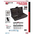Juego de puntas y accesorios cuadro de 1/4", 19 piezas Urrea