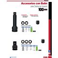 Extensión con balín para dado de impacto cuadro de 1", 7" Urrea