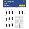 Paq c/10 Placa 1 Interruptor 1/3, línea Premium, color blanco Surtek