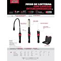 Juego de linternas con cabezas intercambiables de LED recargables, 6 piezas Urrea