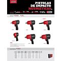 Pistola de impacto neumática cuadro de 3/8" 400 Ft-lb composite sistema jumbo hammer Urrea