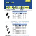Rodaja de poliuretano marrón fija 4" Surtek
