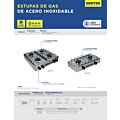 Estufa de gas 4 quemadores de acero inoxidable Surtek