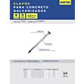 Clavo para concreto galvanizado 1 kg, 2-1/2" Surtek