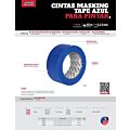 Cinta masking tape azul para enmascarar 36 mm x 50 m Urrea