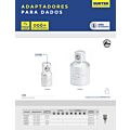 Paq c/6 Adaptador para dado cuadro de 1/4" hembra a 3/8" macho Surtek