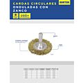 Carda circular ondulada alambre fino 1-1/2" x 0.17 mm con zanco 1/4" Surtek