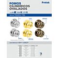 Pomo cilíndrico ovalado función entrada, acero inoxidable, llave estándar, blíster Prolok