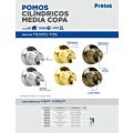 Pomo cilíndrico media copa función entrada, acero inoxidable, llave estándar, blíster Prolok