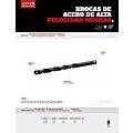 Broca negra de acero de alta velocidad 19/32" zanco recto Urrea