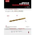 Paq c/10 Broca con cobalto de acero de alta velocidad 1/8" zanco recto Urrea