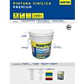 Cubeta de pintura vinílica premium 19 Lt color marfil Surtek